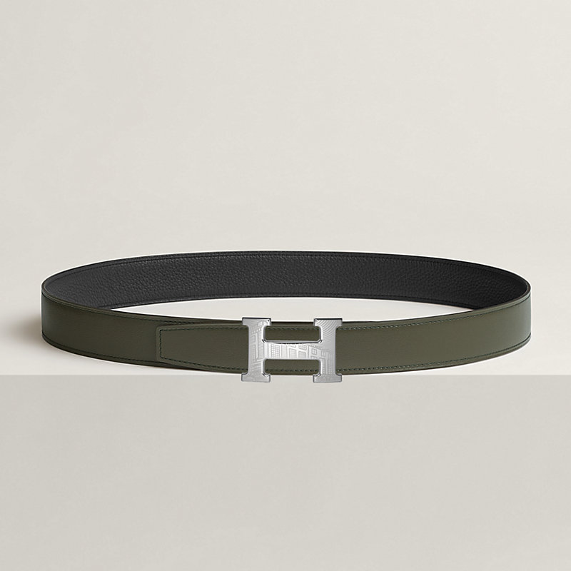 5382 Faubourg belt buckle & Reversible leather strap 32 mm