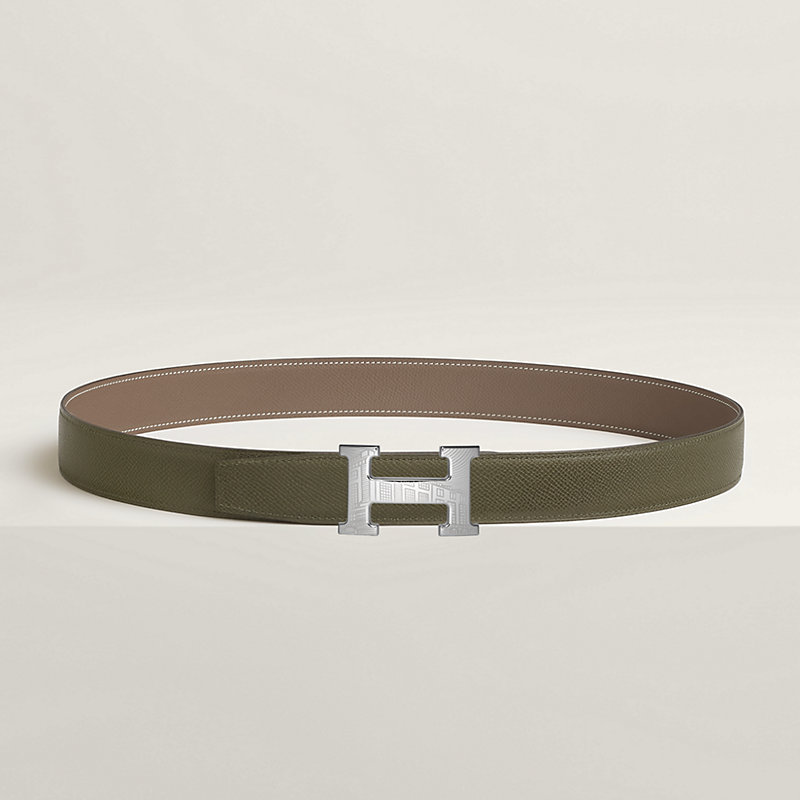 5382 Faubourg belt buckle & Reversible leather strap 32 mm