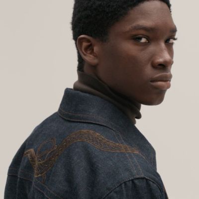 Straight cut denim jacket, view 2 of 8