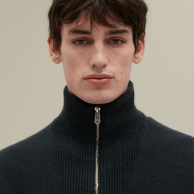 View: video, Cashmere "Maillon Chaine d'Ancre" full-zip jacket