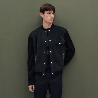 “Devant cuir”纽扣夹克