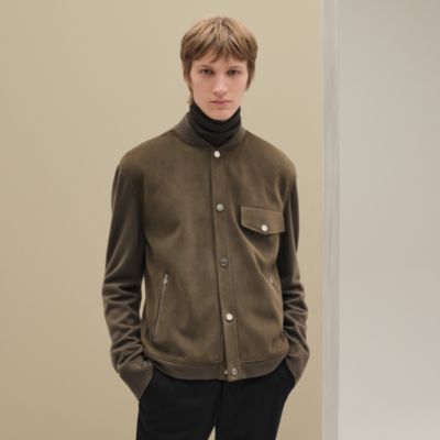 “Devant cuir”纽扣夹克