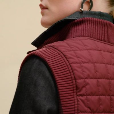 Quilted sleeveless bomber jacket, view 2 of 6