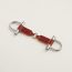 Double D Sangle scarf ring, palladié/rouge H/orange