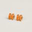 Mini Pop H earrings, orange soie