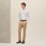Fitted shirt with Louis collar, blanc