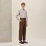 Button-down collar straight cut shirt, mastic