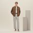 Boxy fit overshirt, caramel