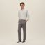 "Eperon d'Or Jacquard" straight cut shirt, mastic