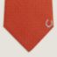 Unie Fer a Cheval tie, orange/blanc