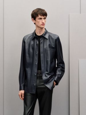 印花小牛皮外套式衬衫, 视图: 图片：产品佩戴, worn, 当前为第2张（共8张）