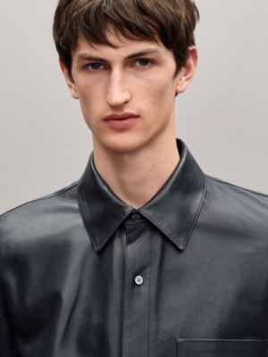 印花小牛皮外套式衬衫, 视图: 图片：产品佩戴, worn, 当前为第4张（共8张）