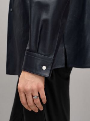 印花小牛皮外套式衬衫, 视图: 图片：产品佩戴, worn, 当前为第5张（共8张）