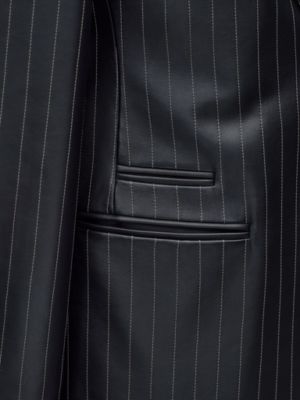 “细条纹”Stadium小牛皮夹克，长款, 视图: 正面图, front, 当前为第9张（共9张）