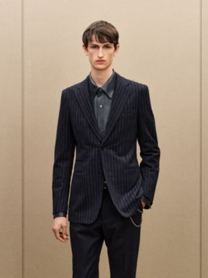 “粉笔条纹”24 Relax羊毛夹克，短款, 视图: 图片：产品佩戴, worn, 当前为第3张（共7张）