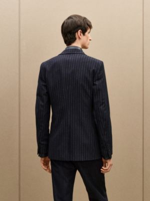 “粉笔条纹”24 Relax羊毛夹克，短款, 视图: 图片：产品佩戴, worn, 当前为第4张（共7张）