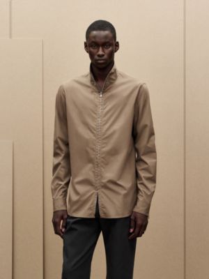 撞色细节直筒衬衫, 视图: 图片：产品佩戴, worn, 当前为第2张（共6张）