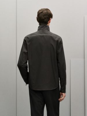 撞色细节直筒衬衫, 视图: 图片：产品佩戴, worn, 当前为第3张（共6张）