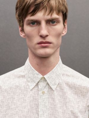 "Quadrigalop" straight cut shirt with Louis collar, View: Worn, worn, view 4 of 6
