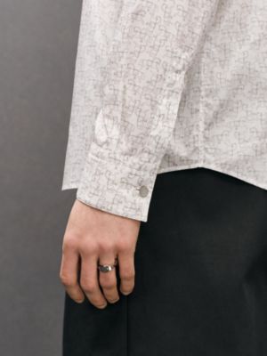 "Quadrigalop" straight cut shirt with Louis collar, View: Worn, worn, view 5 of 6