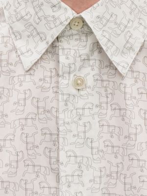 "Quadrigalop" straight cut shirt with Louis collar, View: Worn, worn, view 6 of 6