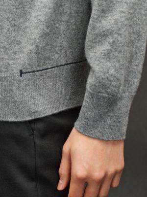 "H Bartack" crewneck cashmere sweater, View: Worn, worn, view 3 of 5