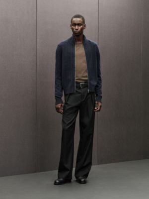 "H en Echelle" zipped jacket