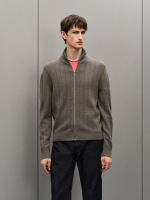 "H en Echelle" zipped jacket, View: Worn, worn, view 2 of 5