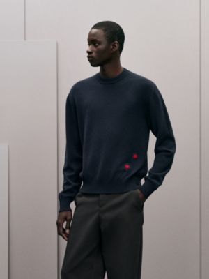 "Broderie coccinelle" crewneck cashmere sweater, View: Worn, worn, view 2 of 5