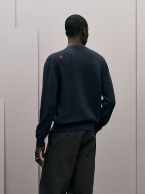 "Broderie coccinelle" crewneck cashmere sweater, View: Worn, worn, view 3 of 5