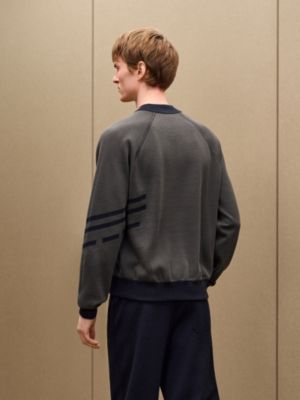 "H Golf" reversible crewneck sweater, View: Worn, worn, view 4 of 8