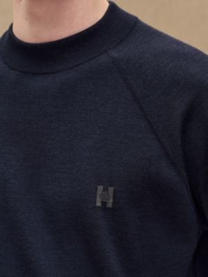 "H Golf" reversible crewneck sweater, View: Worn, worn, view 5 of 8