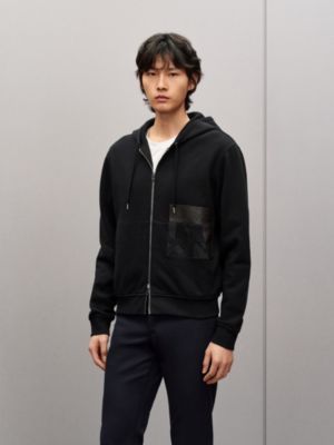 "Eperon d'Or en Perspective" zipped hooded sweater, View: Worn, worn, view 2 of 5