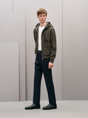 "Eperon d'Or en Perspective" zipped hooded sweater