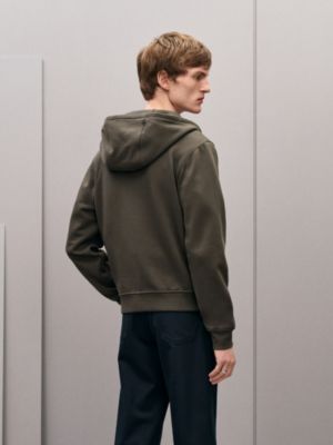 "Eperon d'Or en Perspective" zipped hooded sweater, View: Worn, worn, view 3 of 5