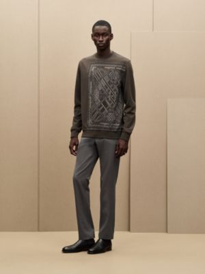 "Parcours Sans Faute Bandana" crewneck wool sweater