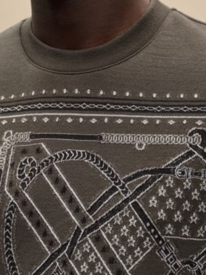 "Parcours Sans Faute Bandana" crewneck wool sweater, View: Worn, worn, view 5 of 5