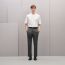 "H'Cheval" t-shirt with leather detail, blanc