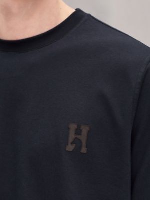 “骏马”皮革细节T恤, 视图: 图片：产品佩戴, worn, 当前为第4张（共4张）