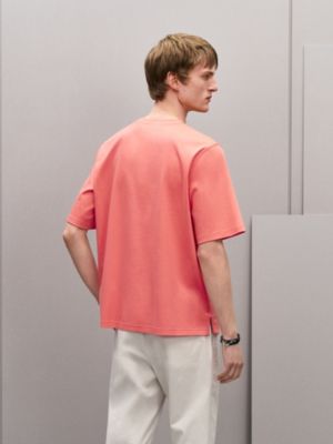 “骏马”皮革细节T恤, 视图: 图片：产品佩戴, worn, 当前为第3张（共4张）
