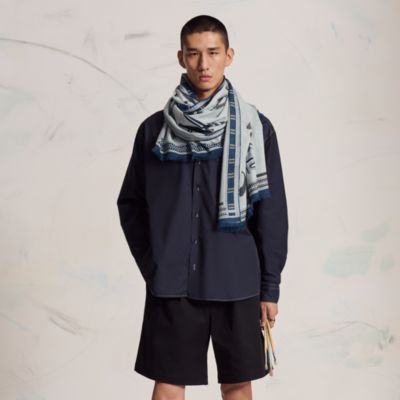 “马术密匙”长方形丝巾