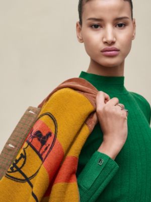混搭材质可调节山羊绒夹克, 视图: 图片：产品佩戴, worn, 当前为第6张（共9张）