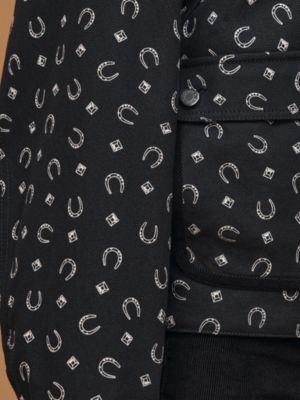 “Porte-Bonheur Bandana”混搭材质夹克, 视图: 正面图, front, 当前为第6张（共7张）