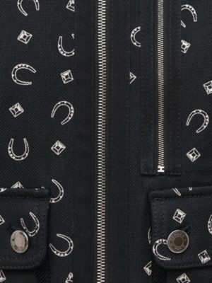“Porte-Bonheur Bandana”混搭材质夹克, 视图: 正面图, front, 当前为第7张（共7张）