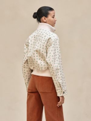“Porte-Bonheur Bandana”混搭材质夹克, 视图: 图片：产品佩戴, worn, 当前为第3张（共7张）
