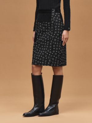 "Porte-Bonheur Bandana" straight skirt, View: Worn, worn, view 2 of 6