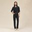 "Porte-Bonheur Bandana" straight leg pants, noir, no stock