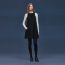 Short cashmere dress, noir