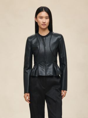 皮革夹克, 视图: 图片：产品佩戴, worn, 当前为第2张（共6张）