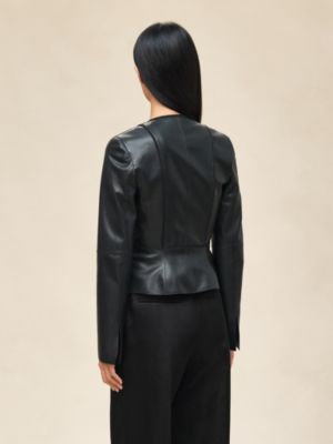 皮革夹克, 视图: 图片：产品佩戴, worn, 当前为第3张（共6张）